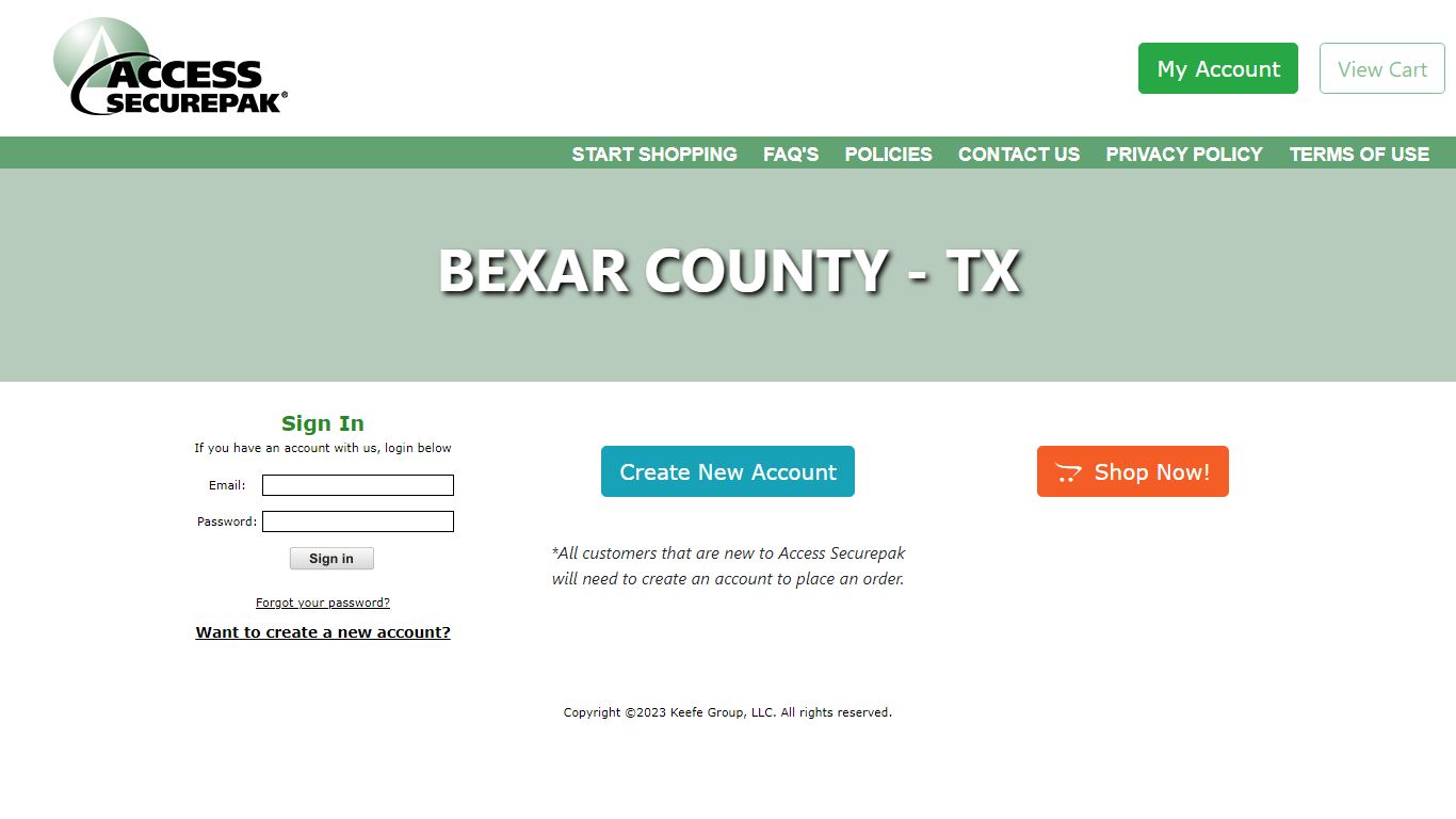 Bexar County Jail Package Program - TX - Access Securepak